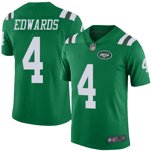 New York Jets Limited Green Men Lac Edwards Jersey NFL Football #4 Rush Vapor Untouchable